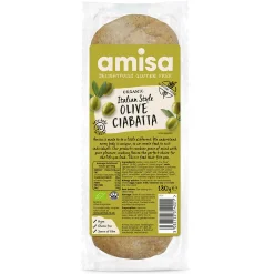 Amisa Olive Ciabatta - White Organic Glutenfree 180g