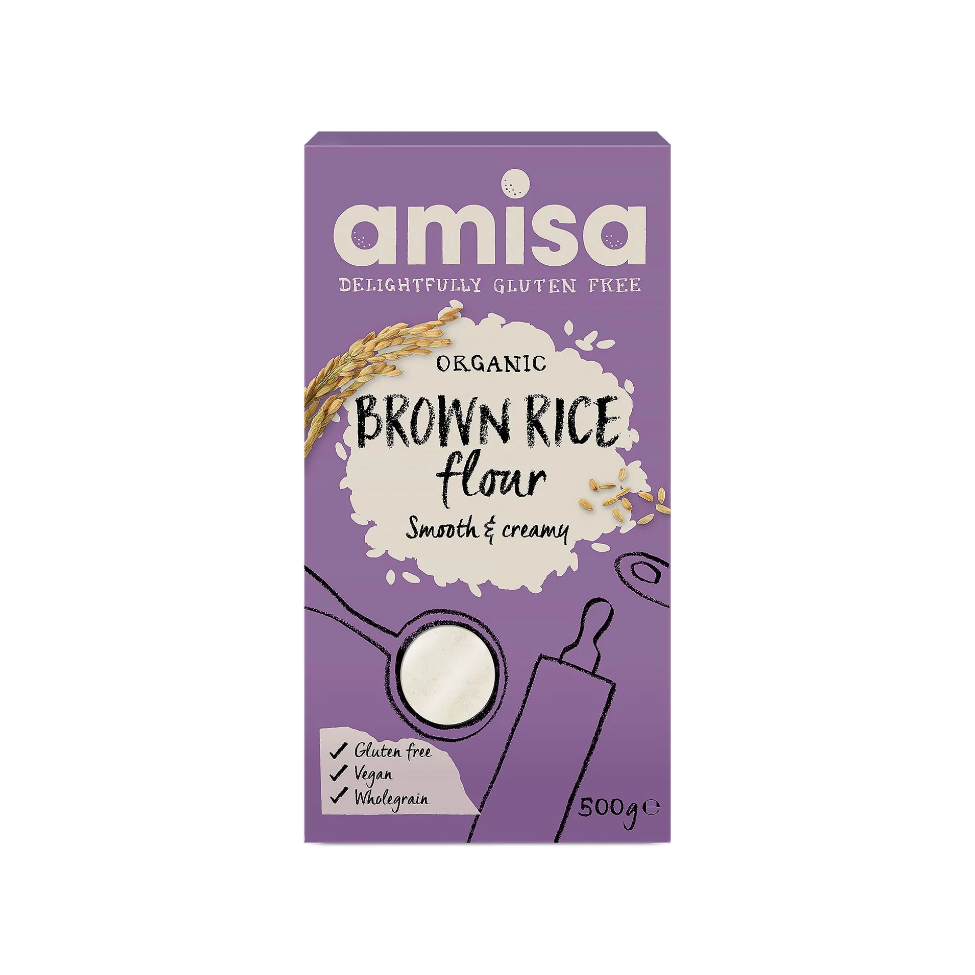 Amisa Organic Brown Rice Flour 500g
