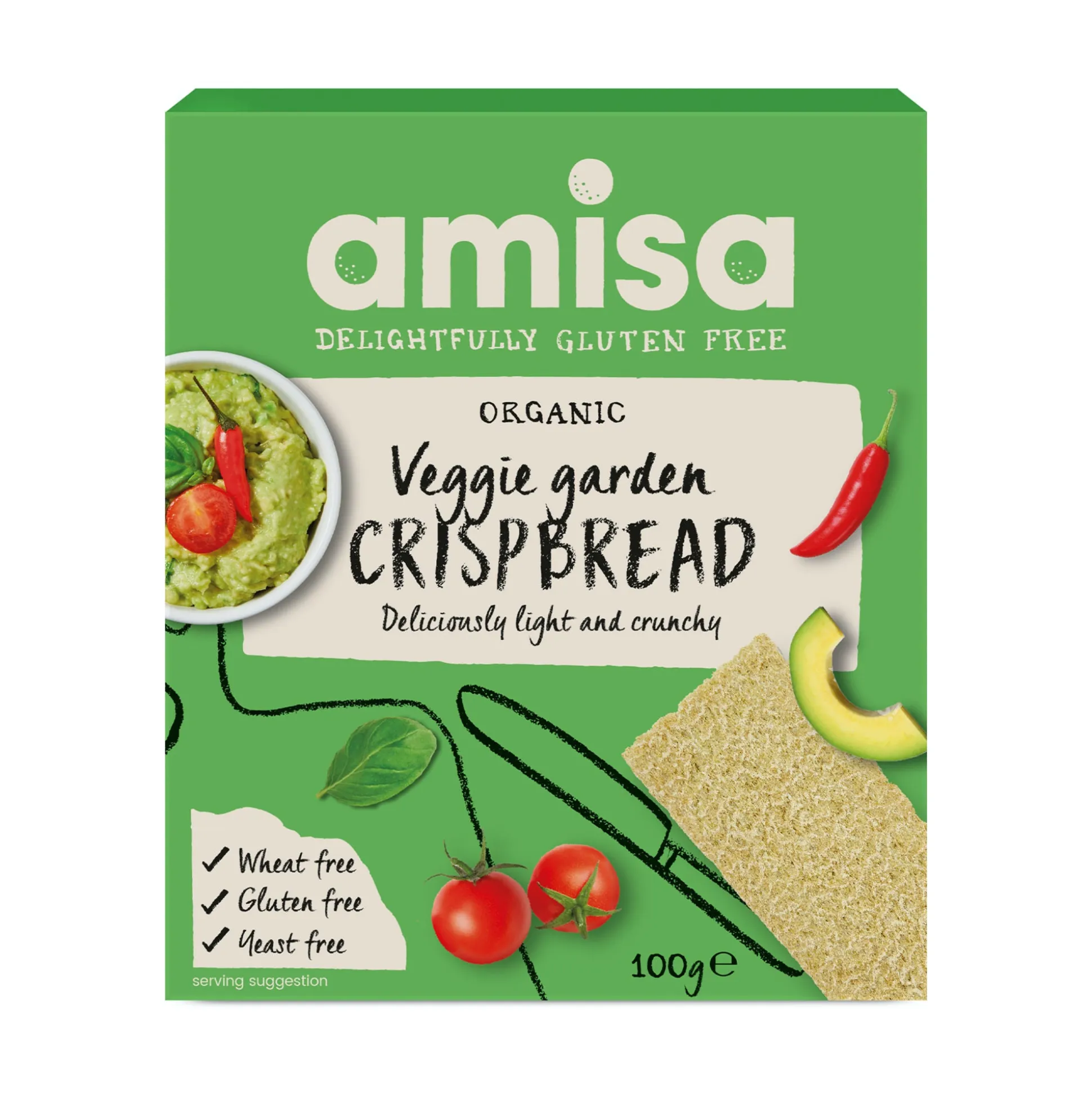 Amisa Veggie Garden Crispbread 100g