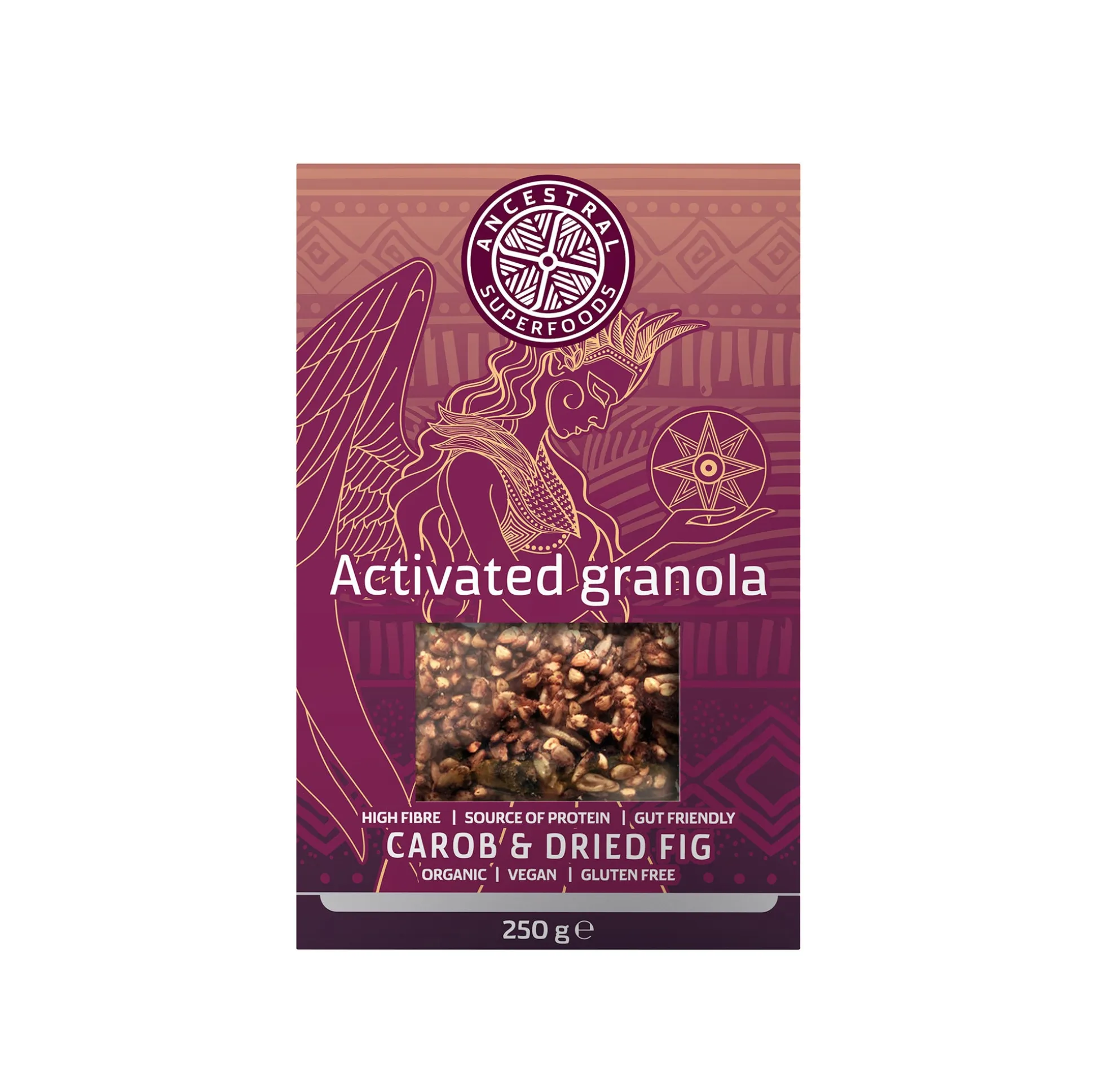 Ancestral Superfoods Activated Granola Carob and Dried Fig 250g