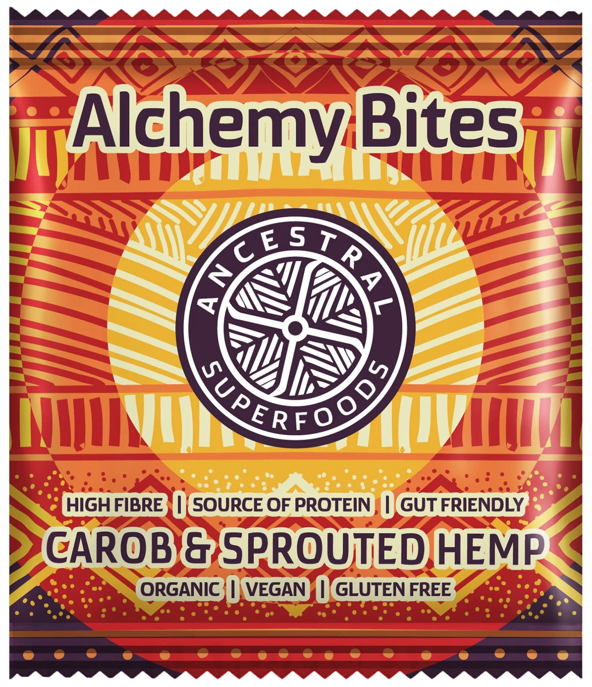 Ancestral Superfoods Alchemy Bites Carob and Sprouted Hemp 40g