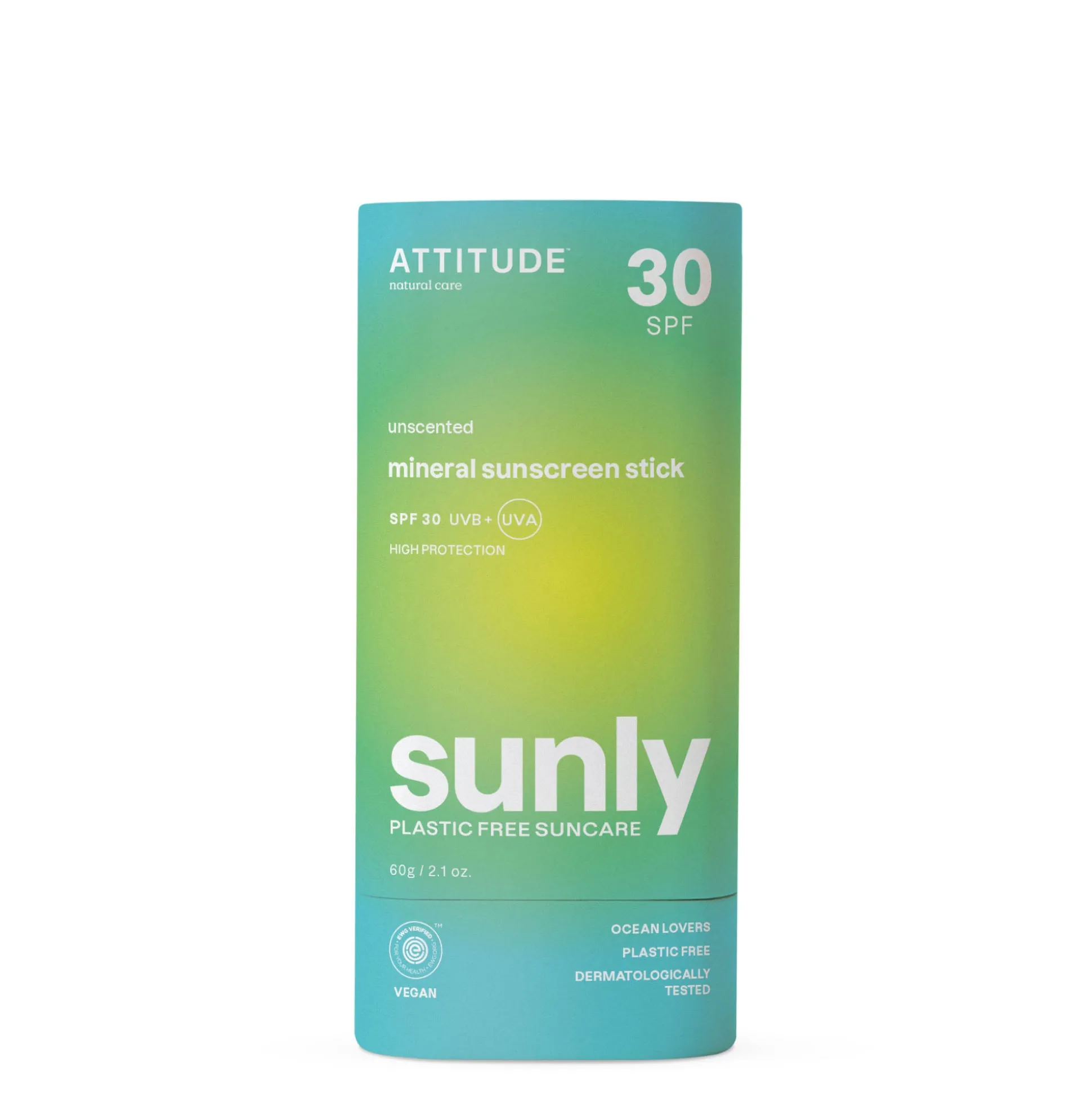 Attitude Sunscreen Stick Unscented SPF30 60g