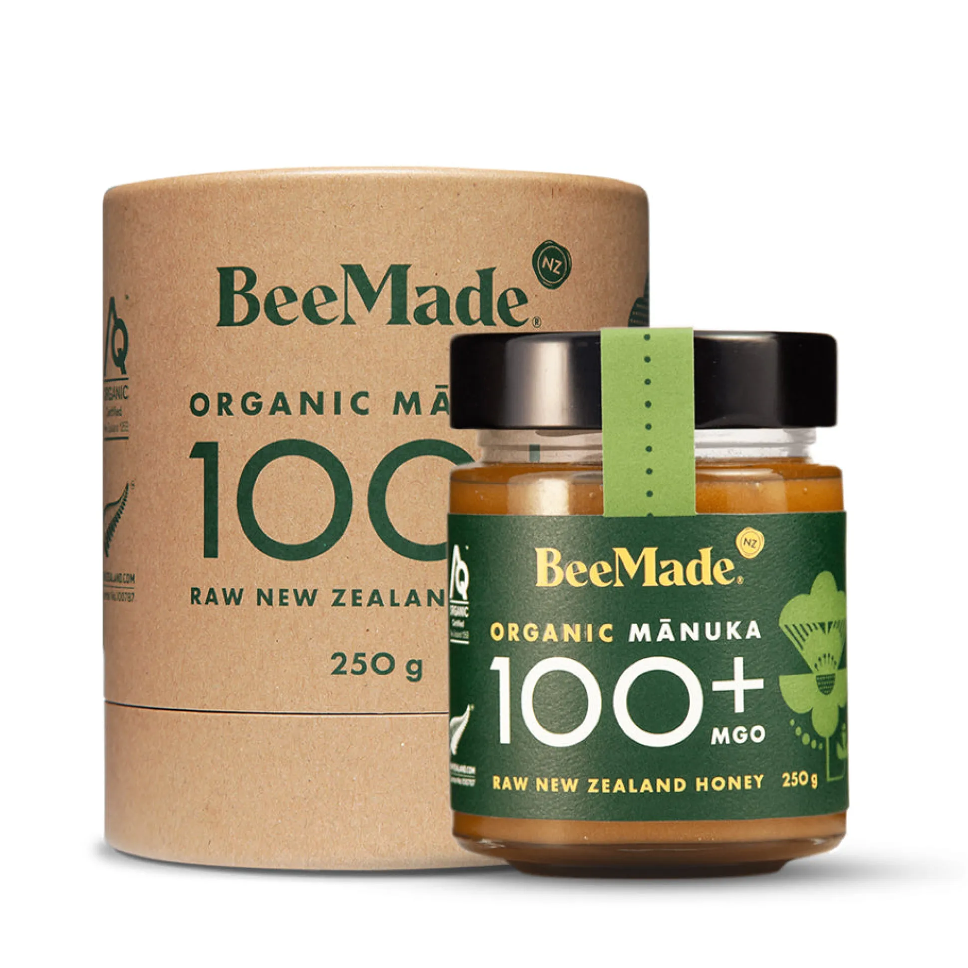 BeeMade Organic New Zealand Manuka Honey MGO 100+ 250g
