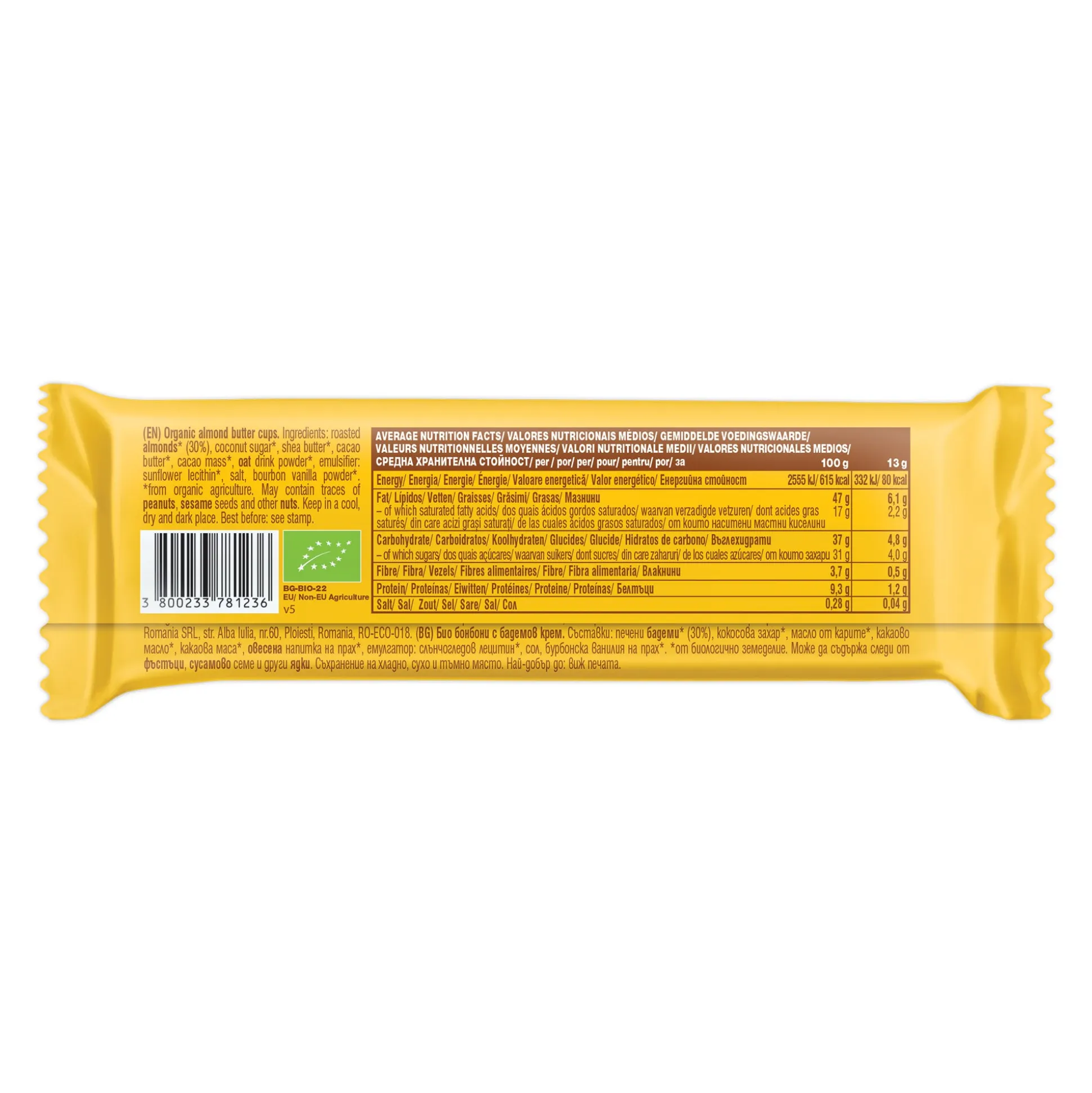 Bett’r Nut Butter Cups with Almond Cream 39g