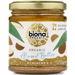 Biona Almond Butter Crunchy Organic 170g