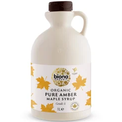 Biona Organic Pure Maple Syrup Amber Grade A 1l