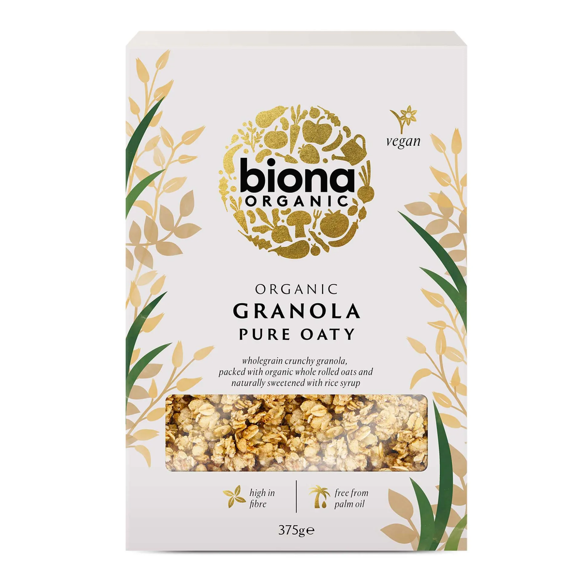 Biona Pure Oaty Granola - No Added Sugar 375g