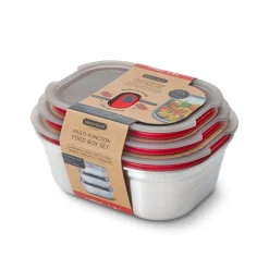 Black+Blum Microwavable Steel Food Box - Set of 3 - Mixed each