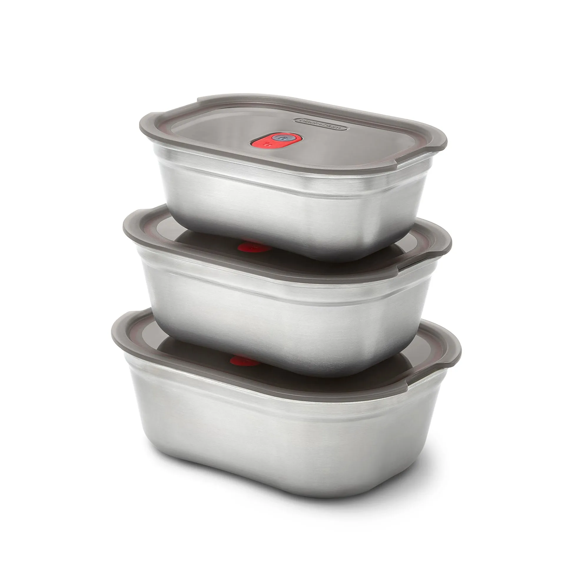 Black+Blum Microwavable Steel Food Box - Set of 3 - Mixed each