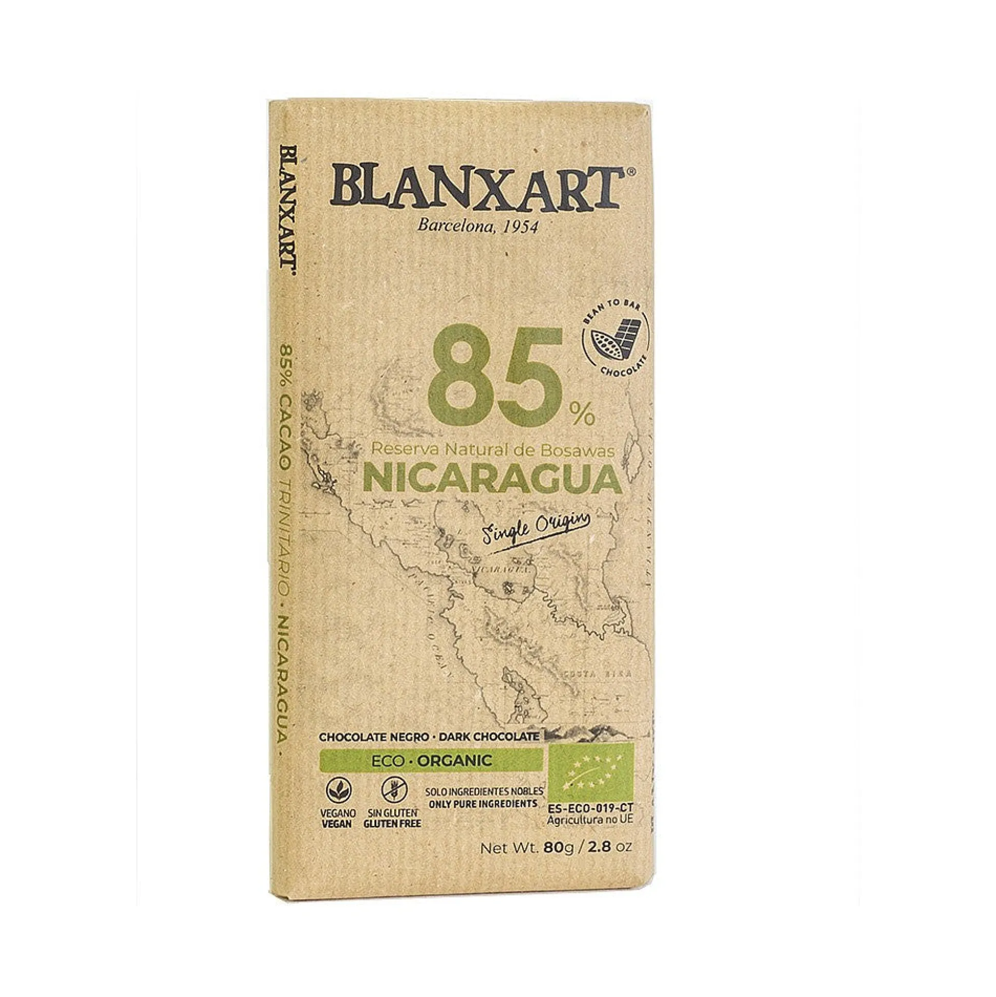 Blanxart 85% Nicaragua Dark Chocolate 75g