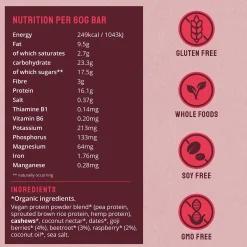 BodyMe Organic Beetroot Berry Vegan Protein Bar 60g