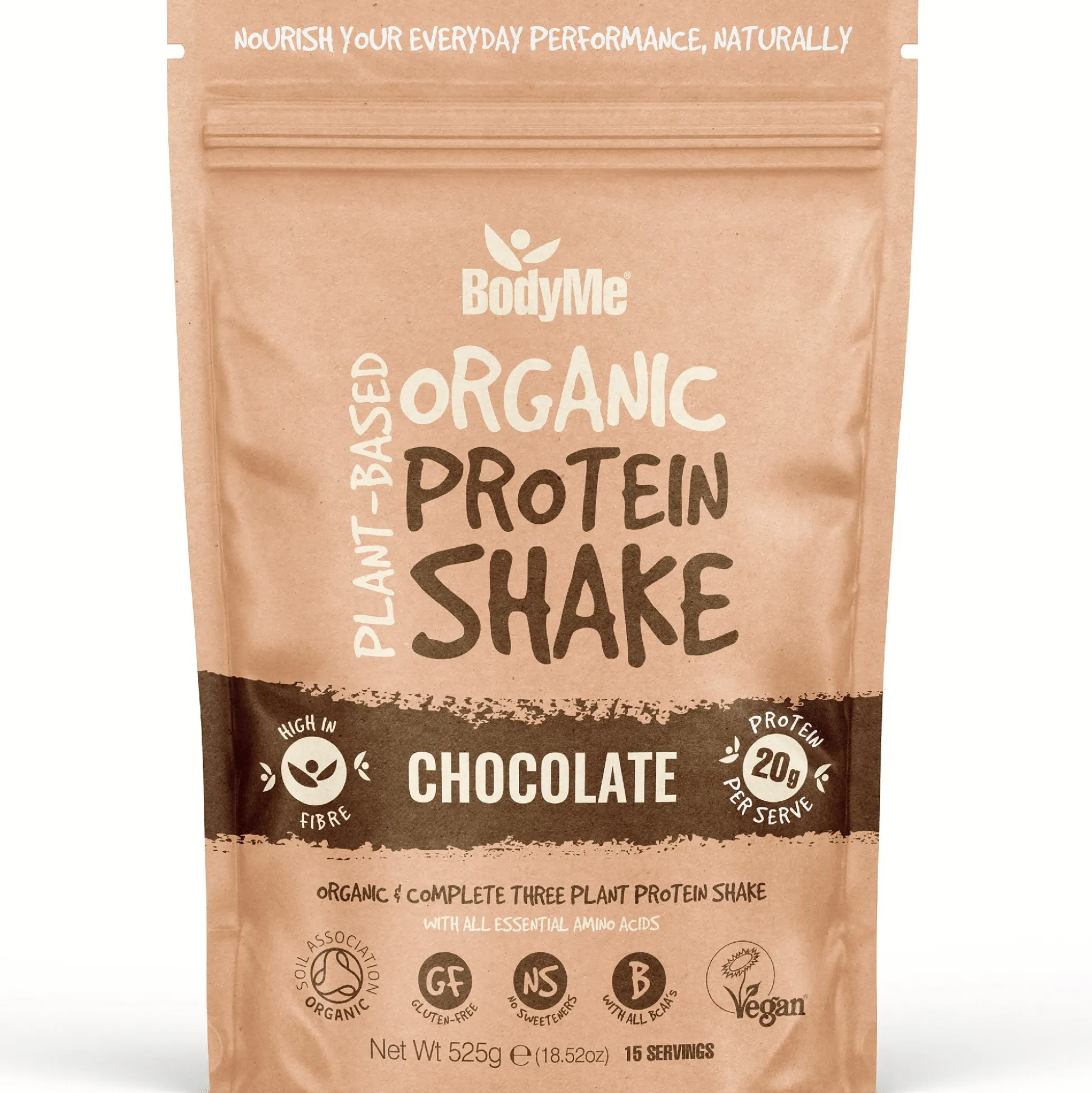 BodyMe Organic Chocolate Protein Shake 525g