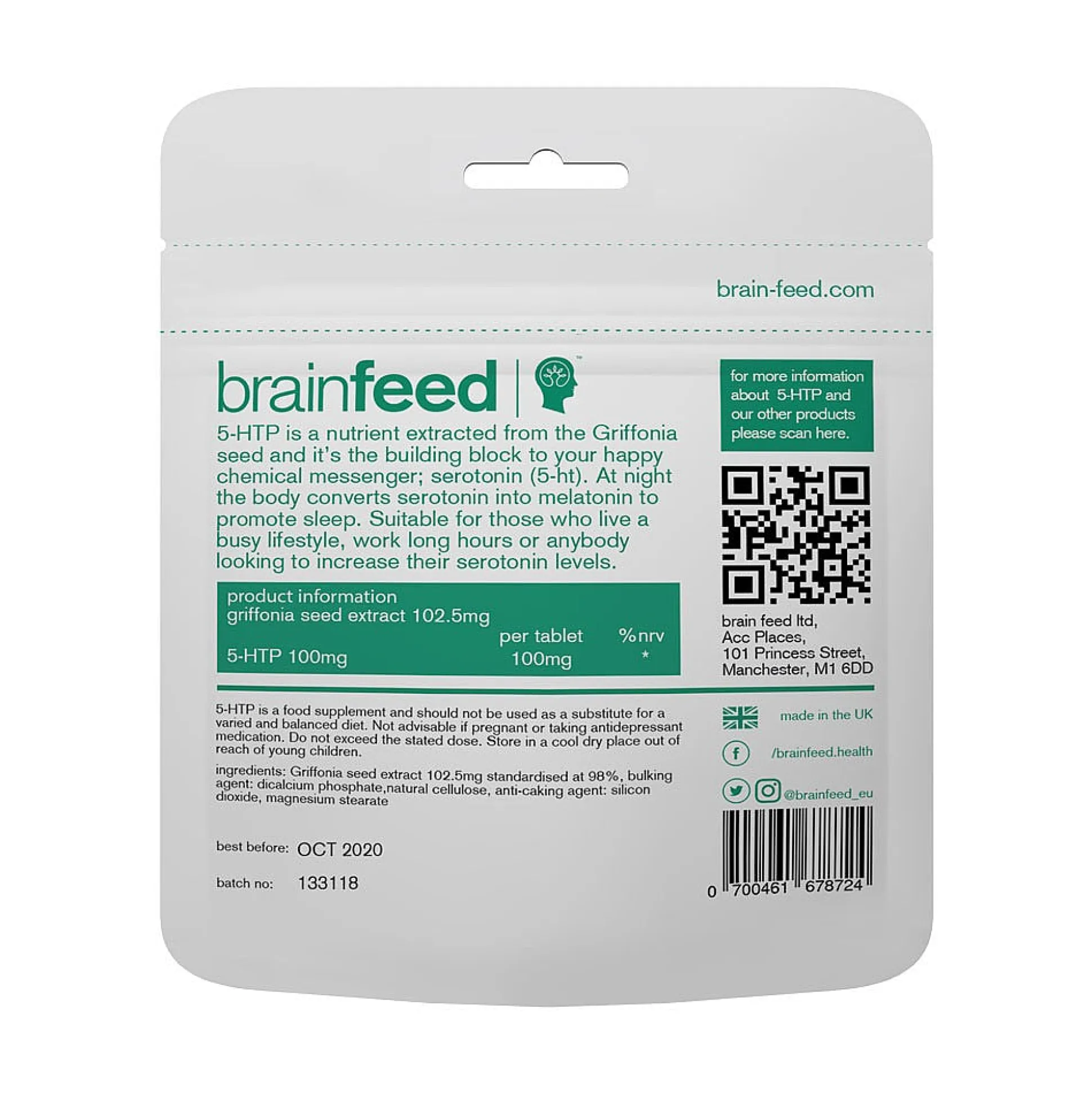 Brain Feed Serotonin Enhancement 30 caps