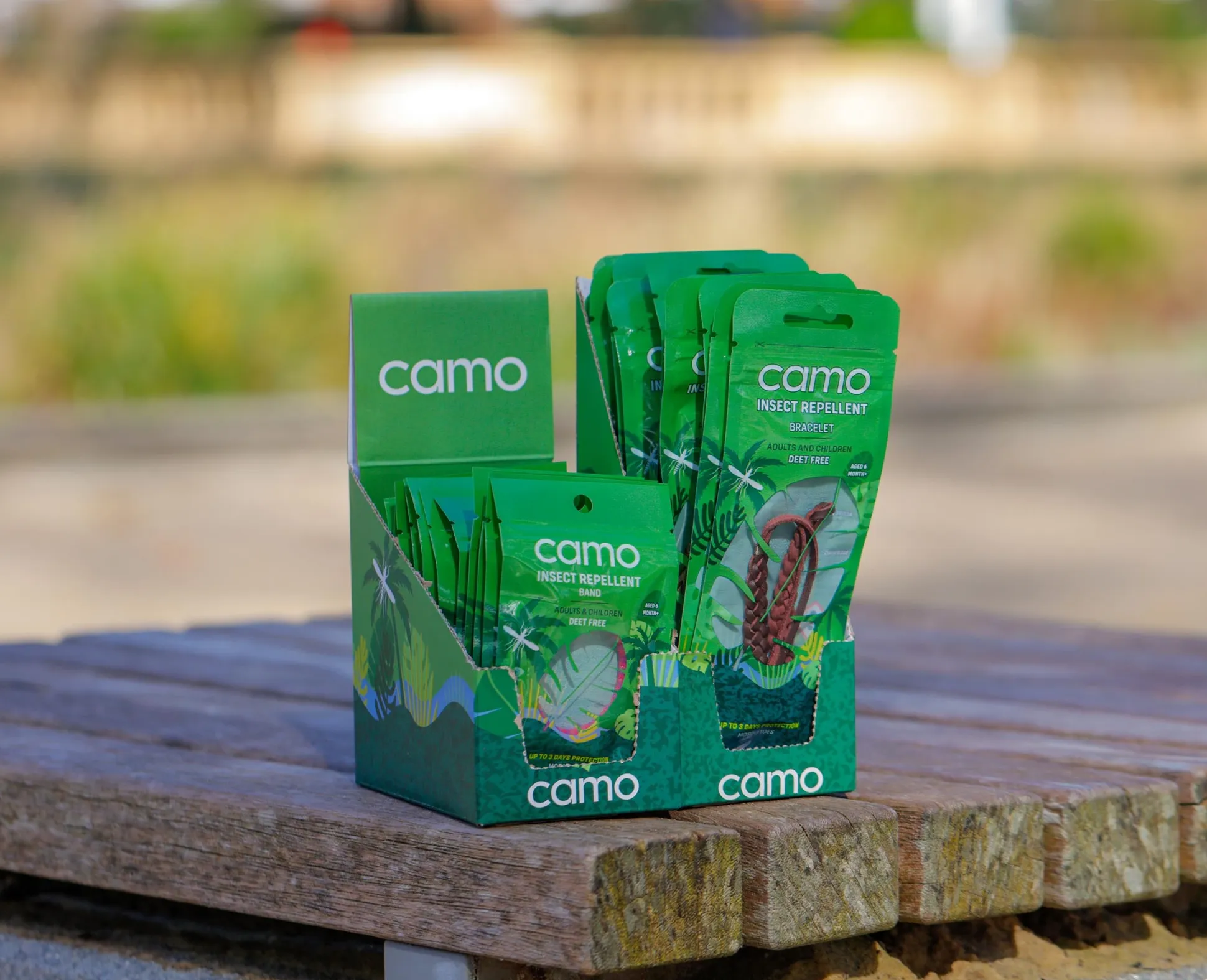 CAMO Faux Leather Insect Repellent Bracelets each