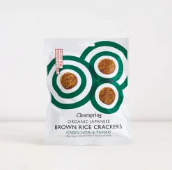 Clearspring Brown Rice Crackers Tamari & Green Nori 40g