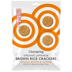 Clearspring Brown Rice Whole Sesame Crackers 40g