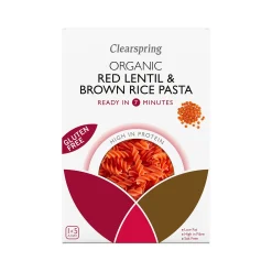 Clearspring Organic GF Red Lentil & Brown Rice Pasta - Fusilli 250g