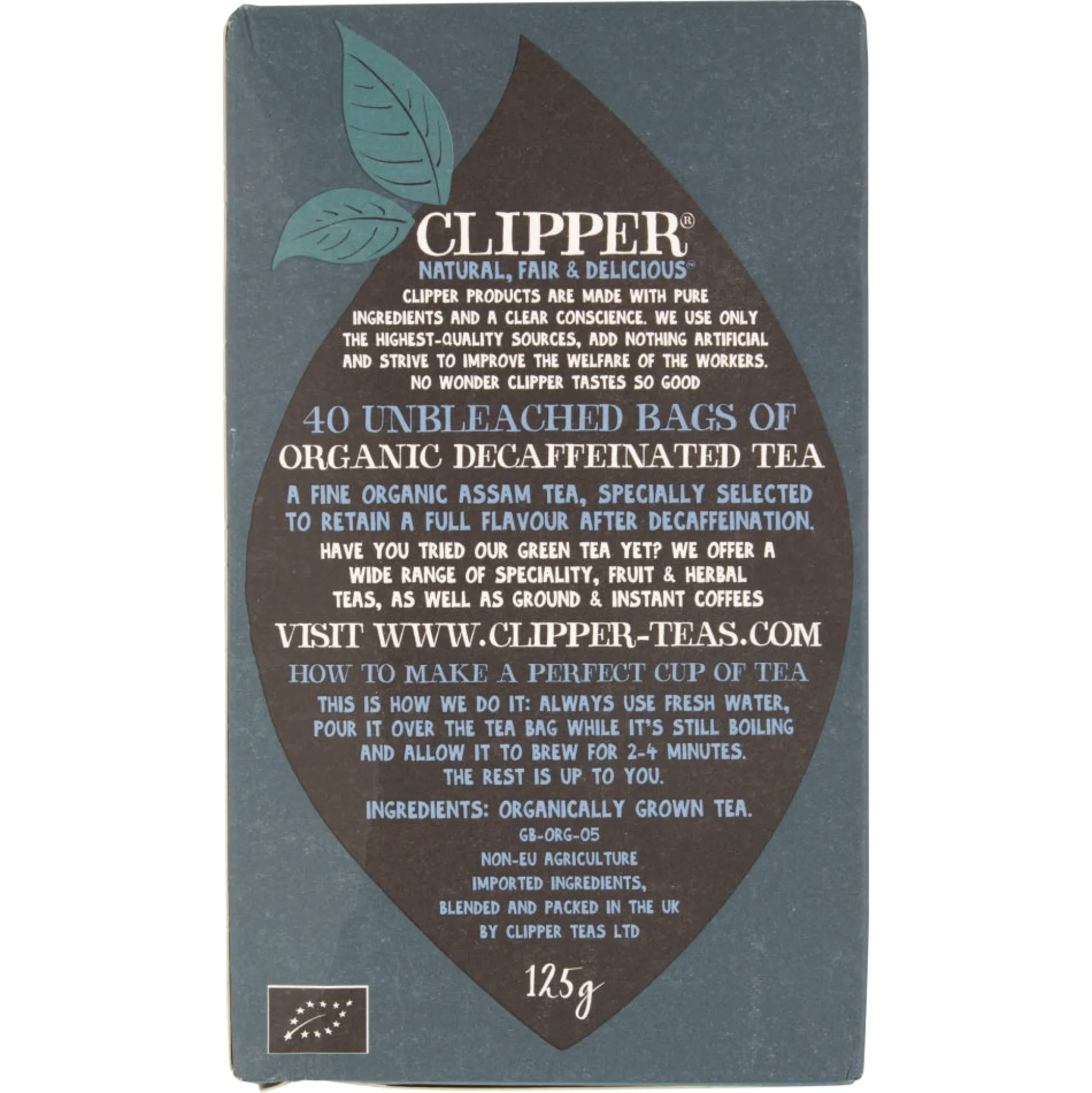 Clipper Fair Trade Everyday Decaf Tea 40 Bags