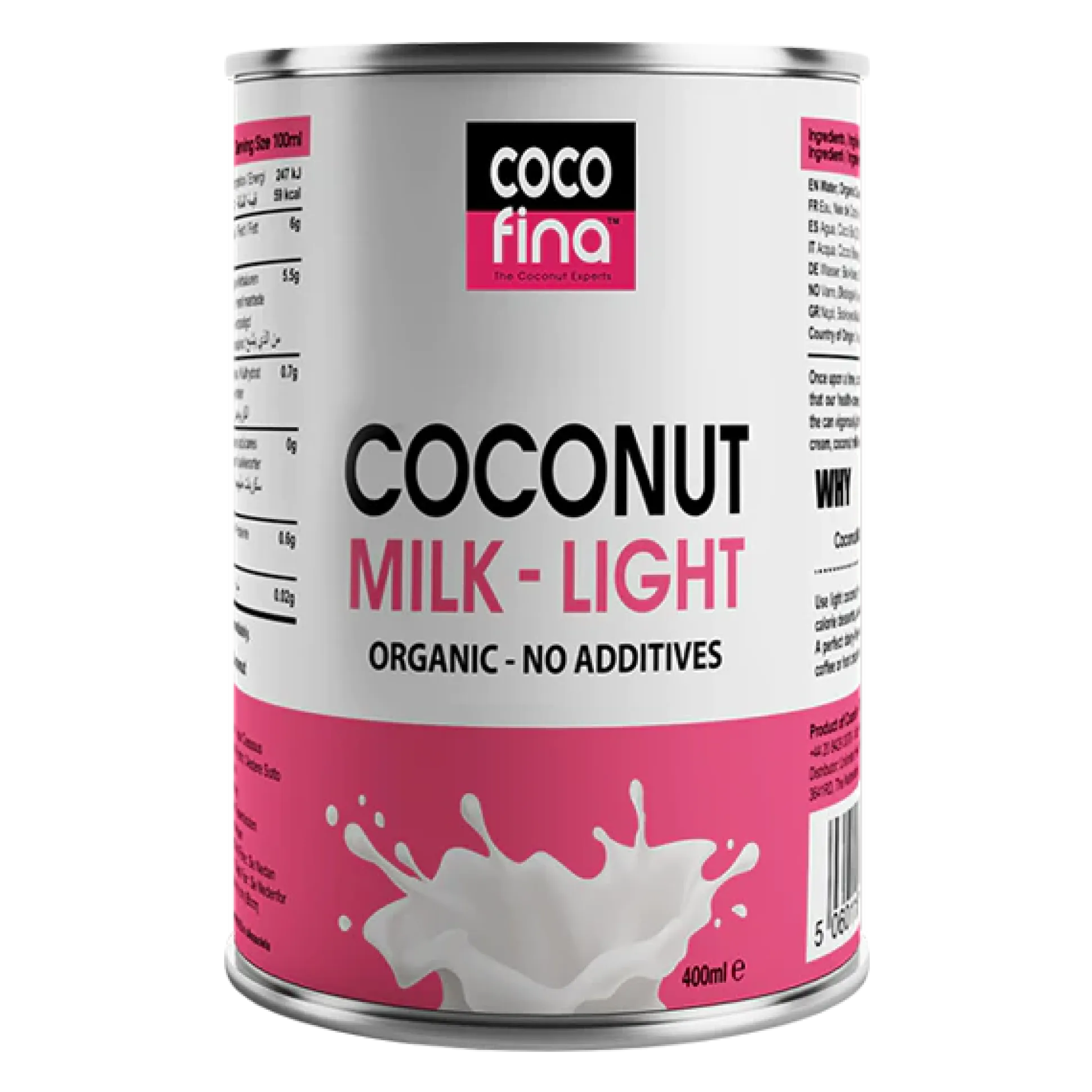 Cocofina Organic Coconut Milk Light 400ml
