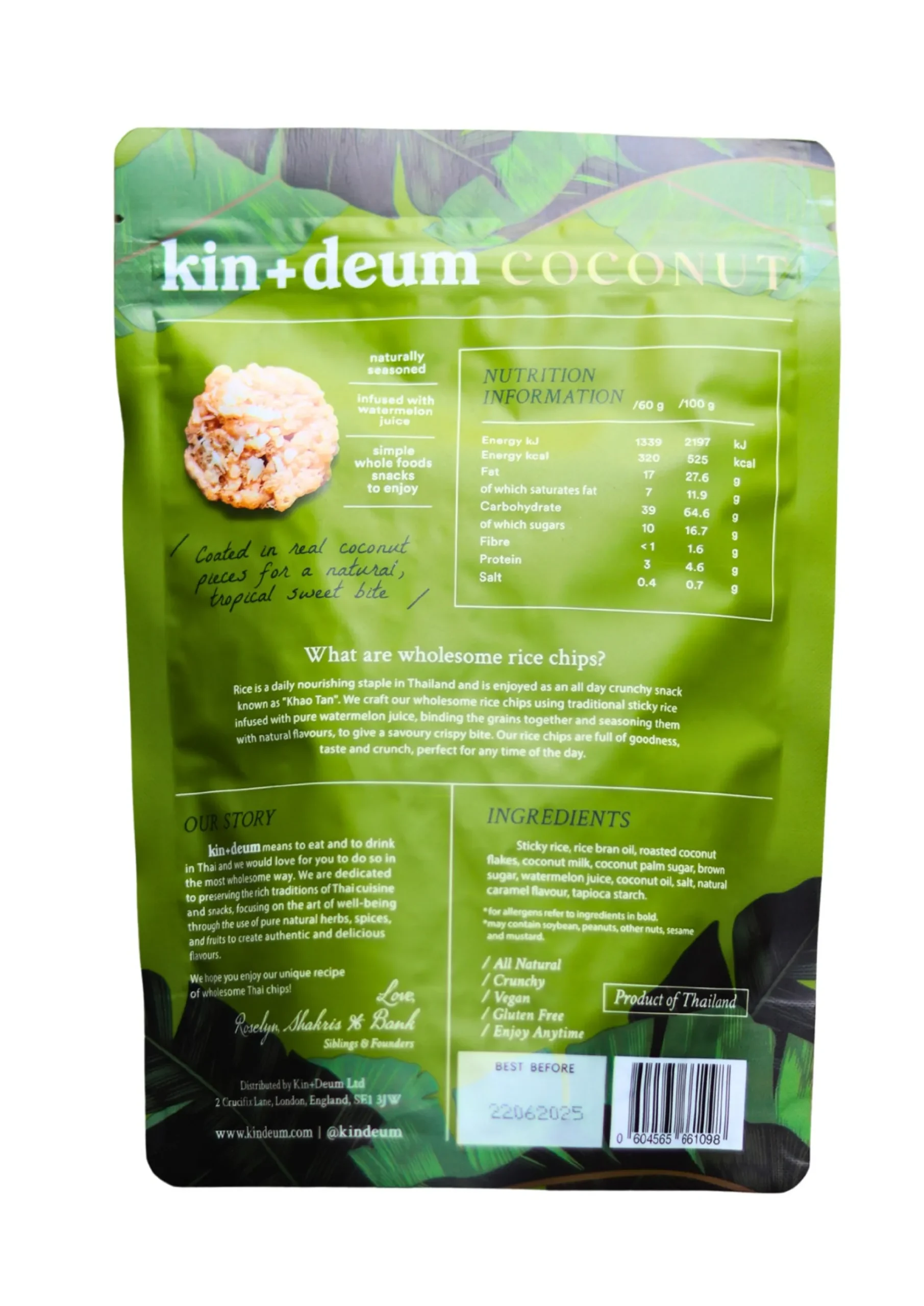 Coconut Wholesome Rice Chips 60g