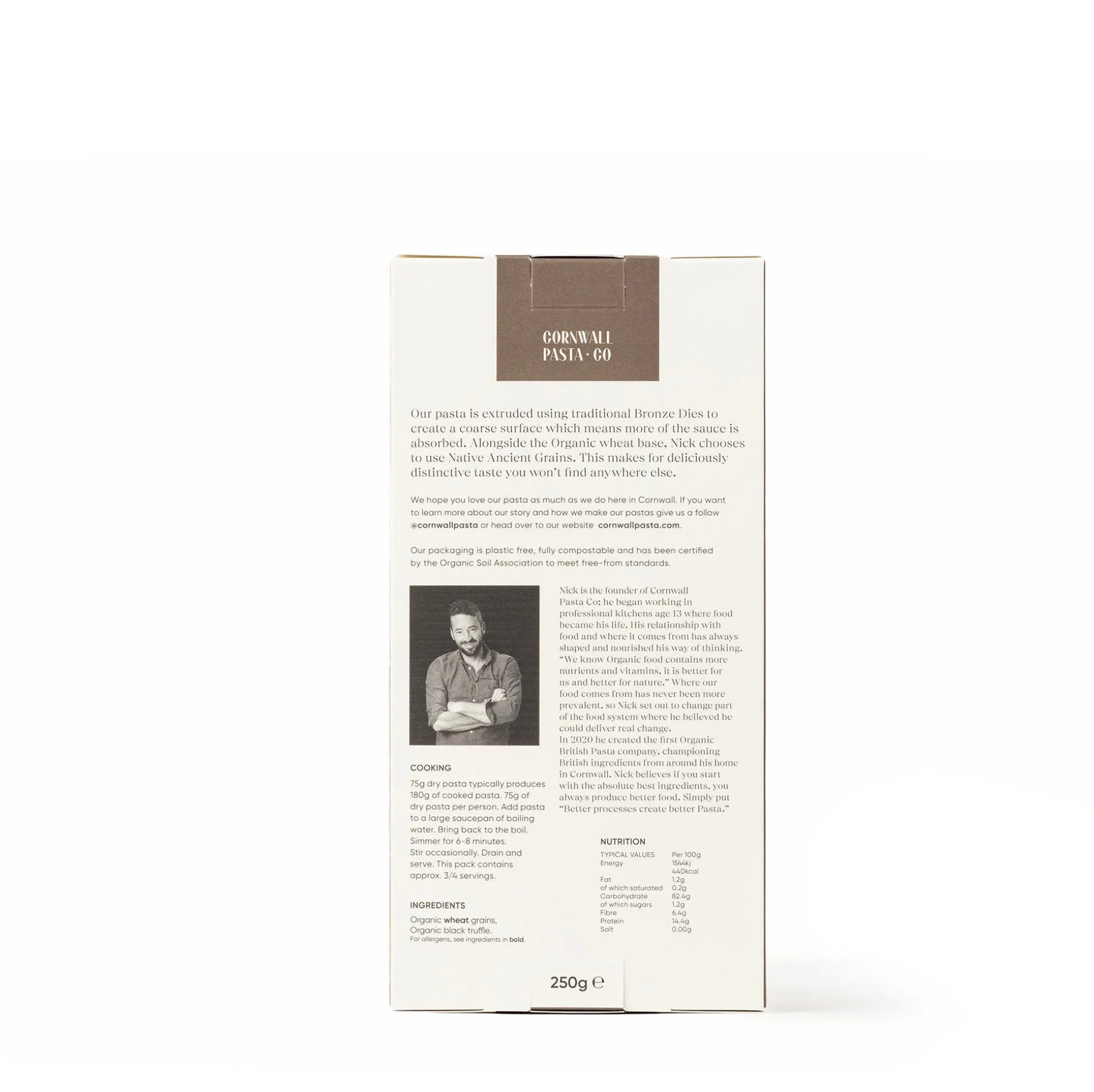 Cornwall Pasta Co Organic Truffle Ribbons 250g