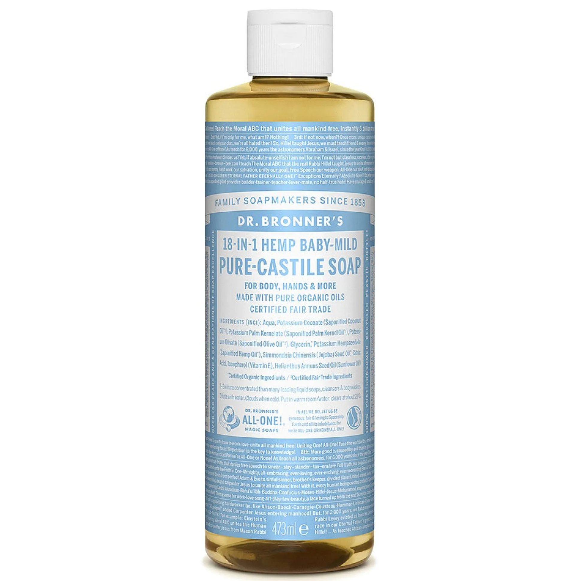 Dr Bronner's Baby Unscented Liquid Soap 475ml