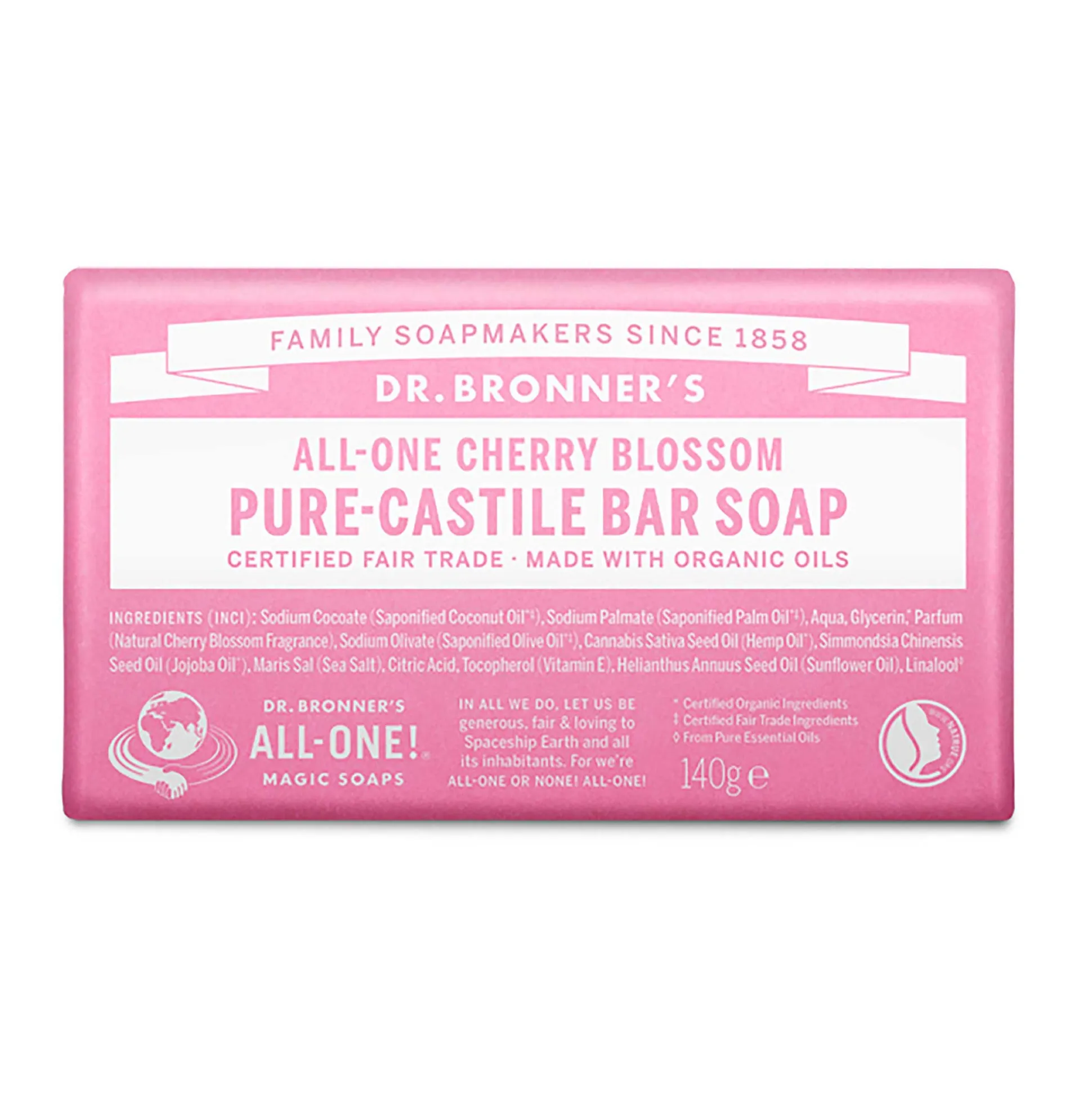 Dr Bronner's Cherry Blossom Bar Soap 140g