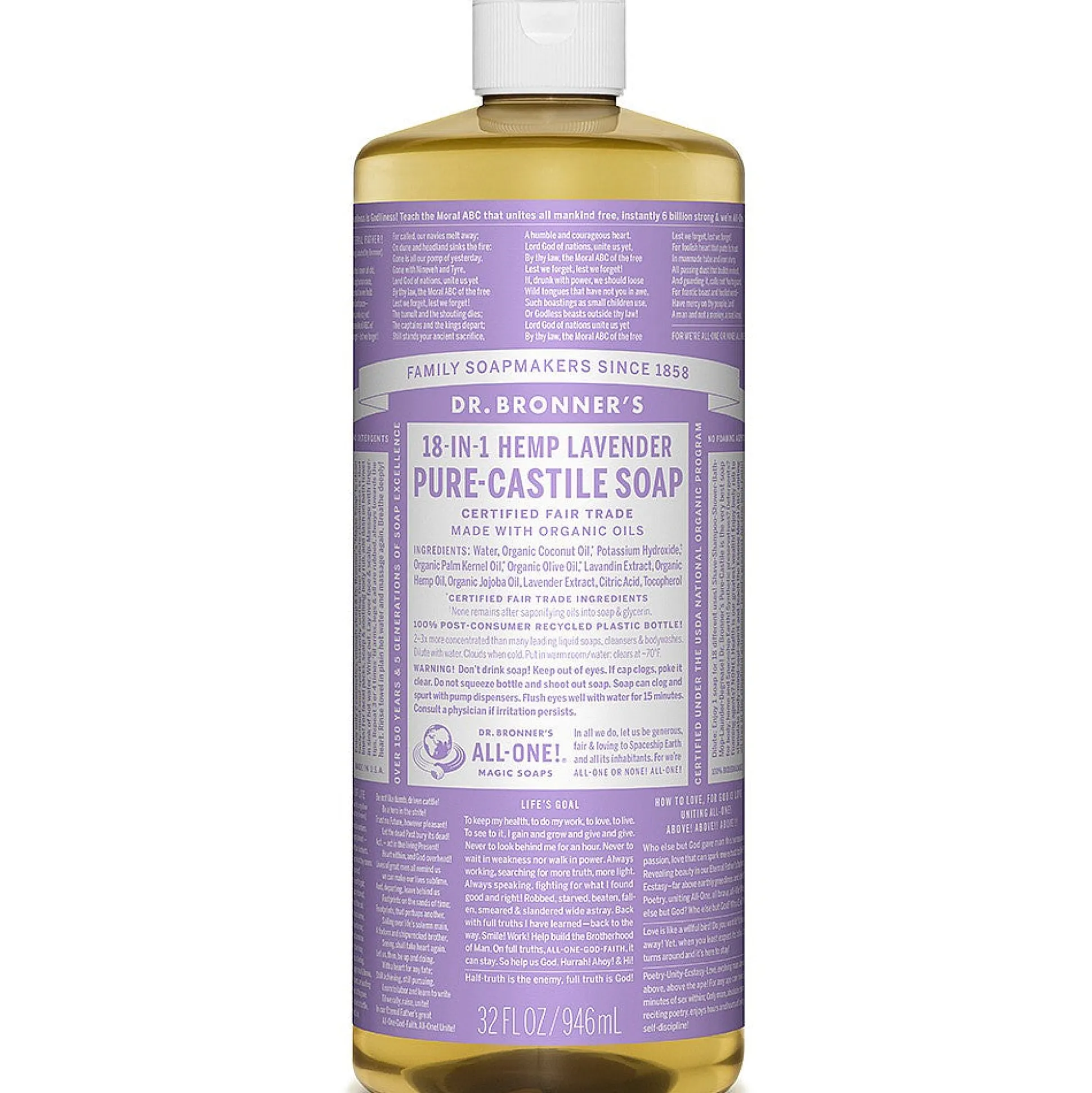 Dr Bronner's Lavender Liquid Soap 945ml