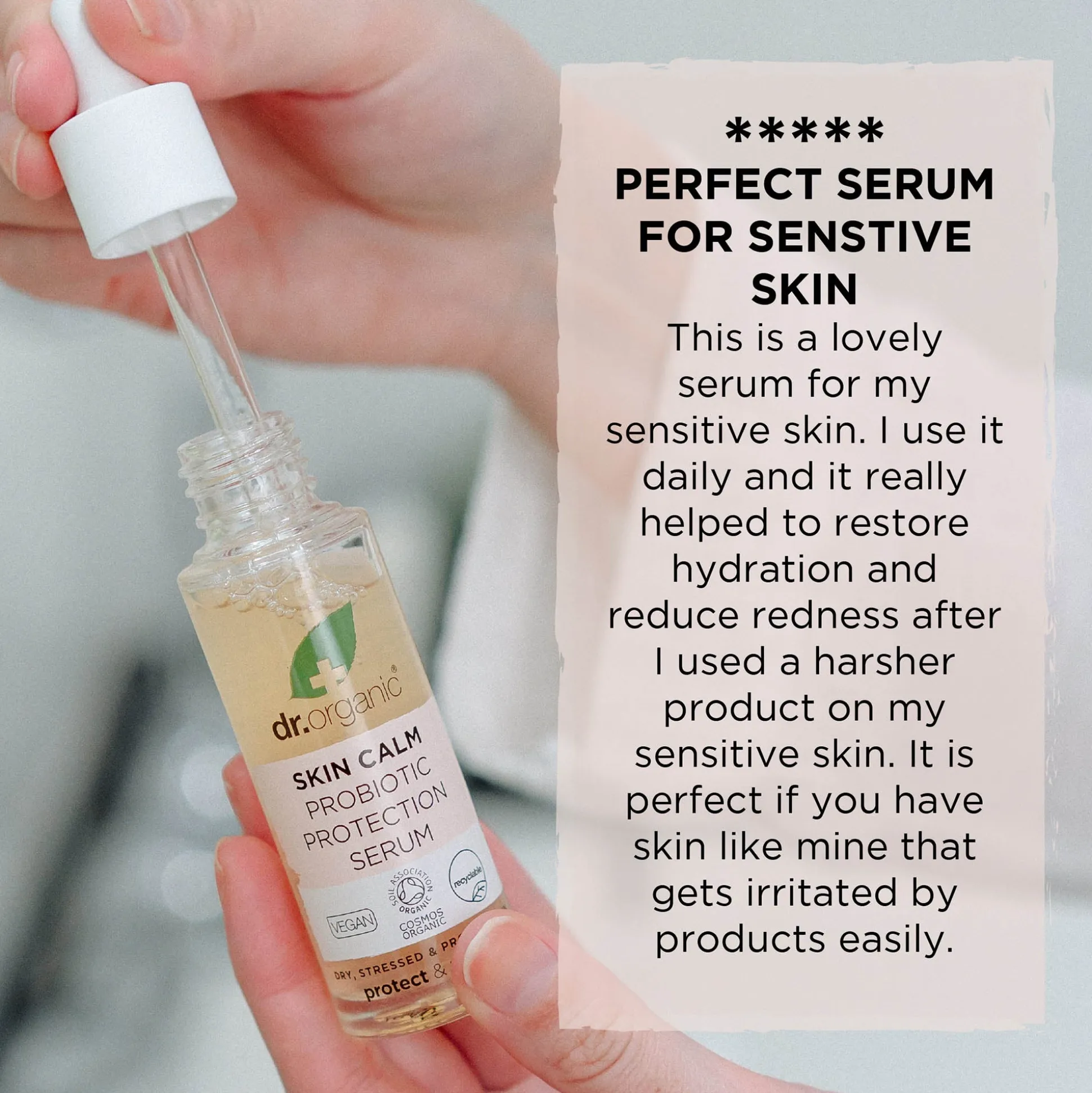 Dr Organic Skin Calm Probiotic Protection Serum 30ml