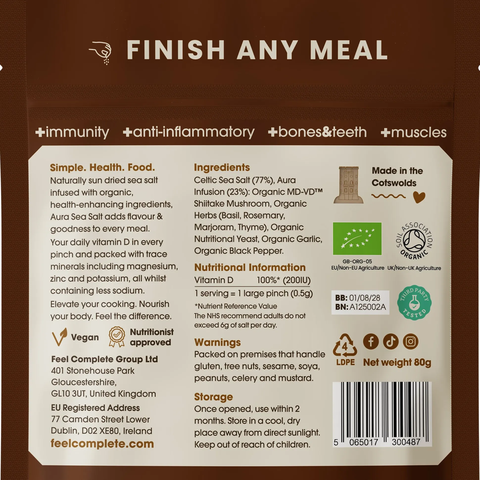 Feel Complete Aura Sea Salt (Mushroom & Herbs) 80g