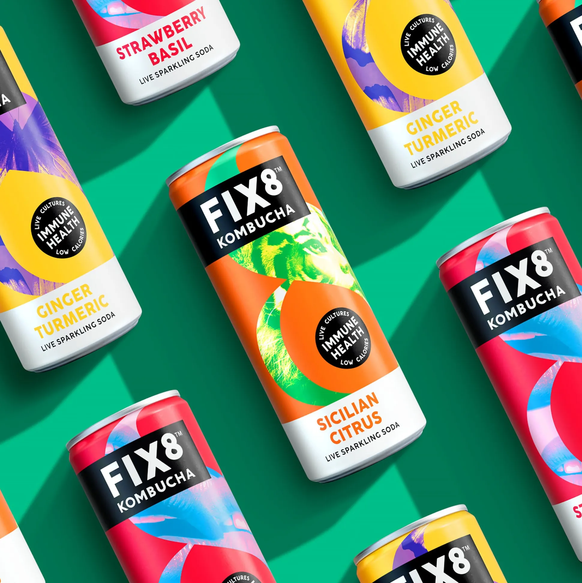 Fix8 Ginger Turmeric Kombucha Multipack 4x250ml