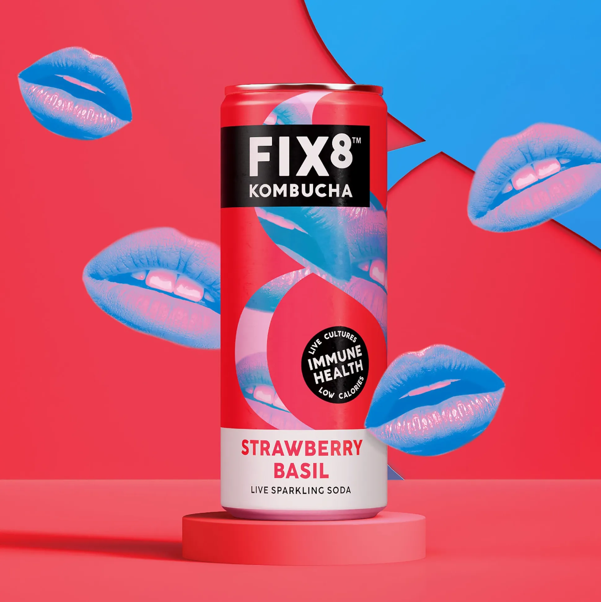 Fix8 Strawberry Basil Kombucha 250ml