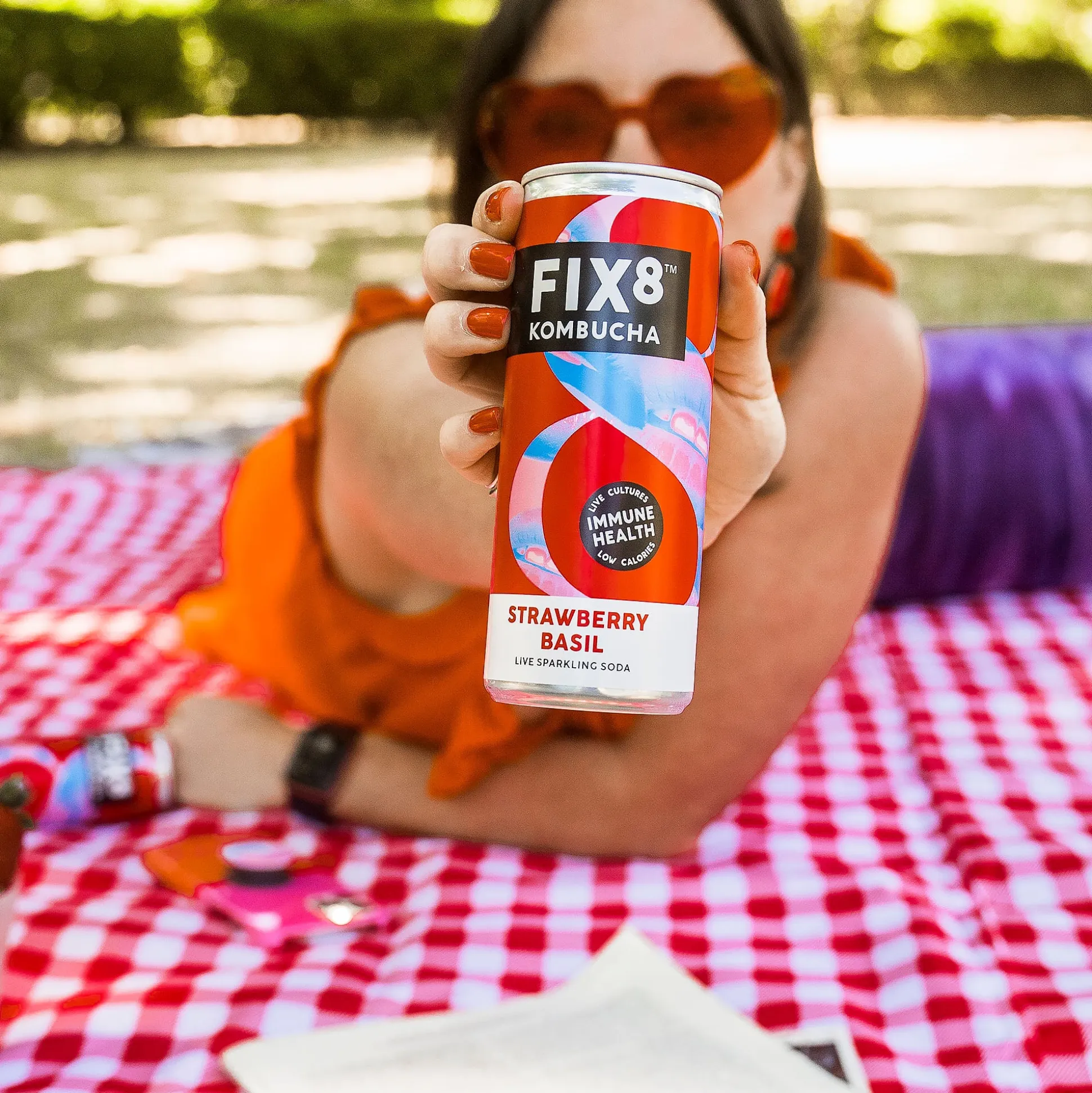 Fix8 Strawberry Basil Kombucha Multipack 4x250ml