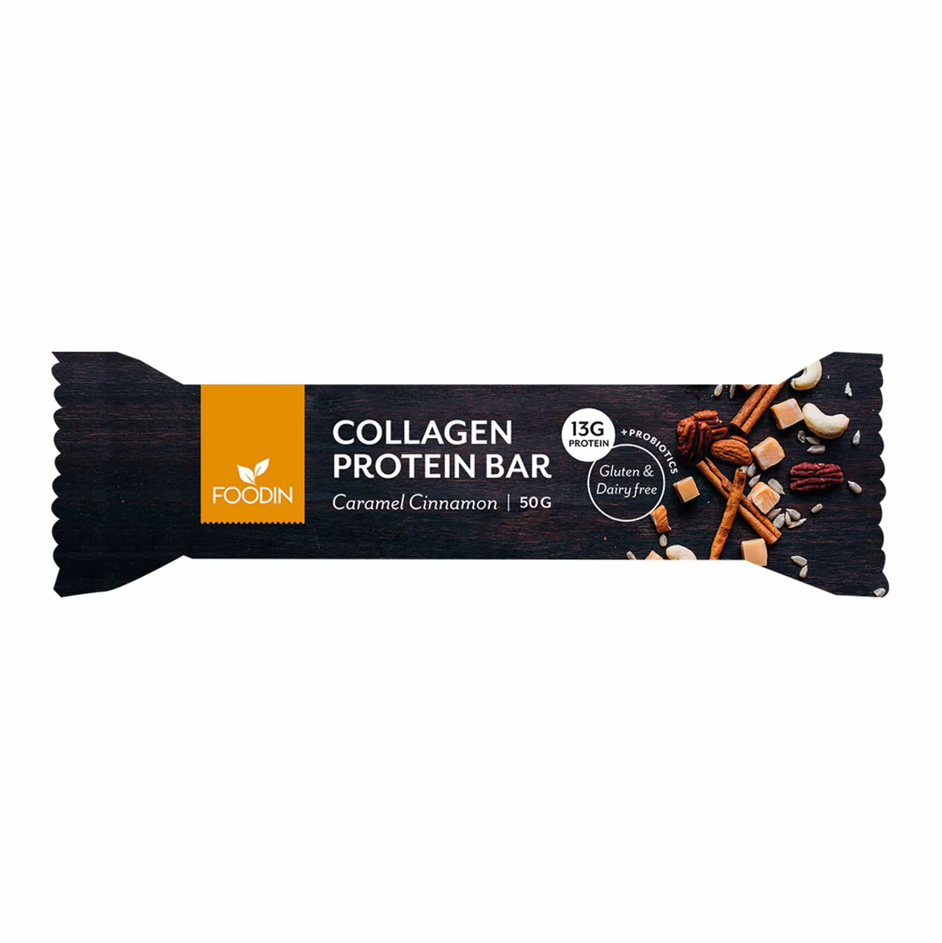 Foodin Cinnamon Caramel Collagen Bar 50g