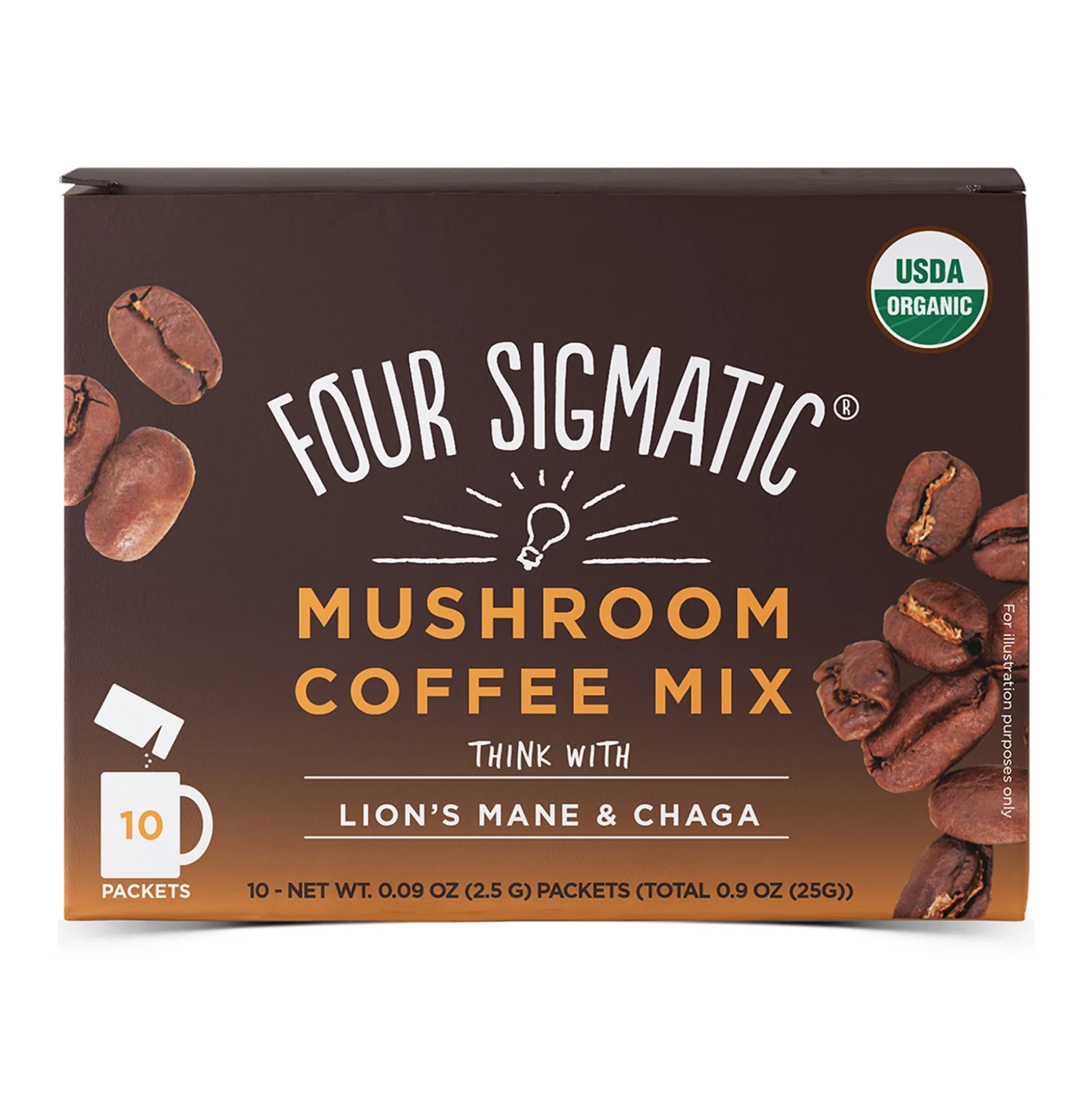 Four Sigmatic Foods Mushroom Coffee with Lion's Mane & Chaga 10 sachets