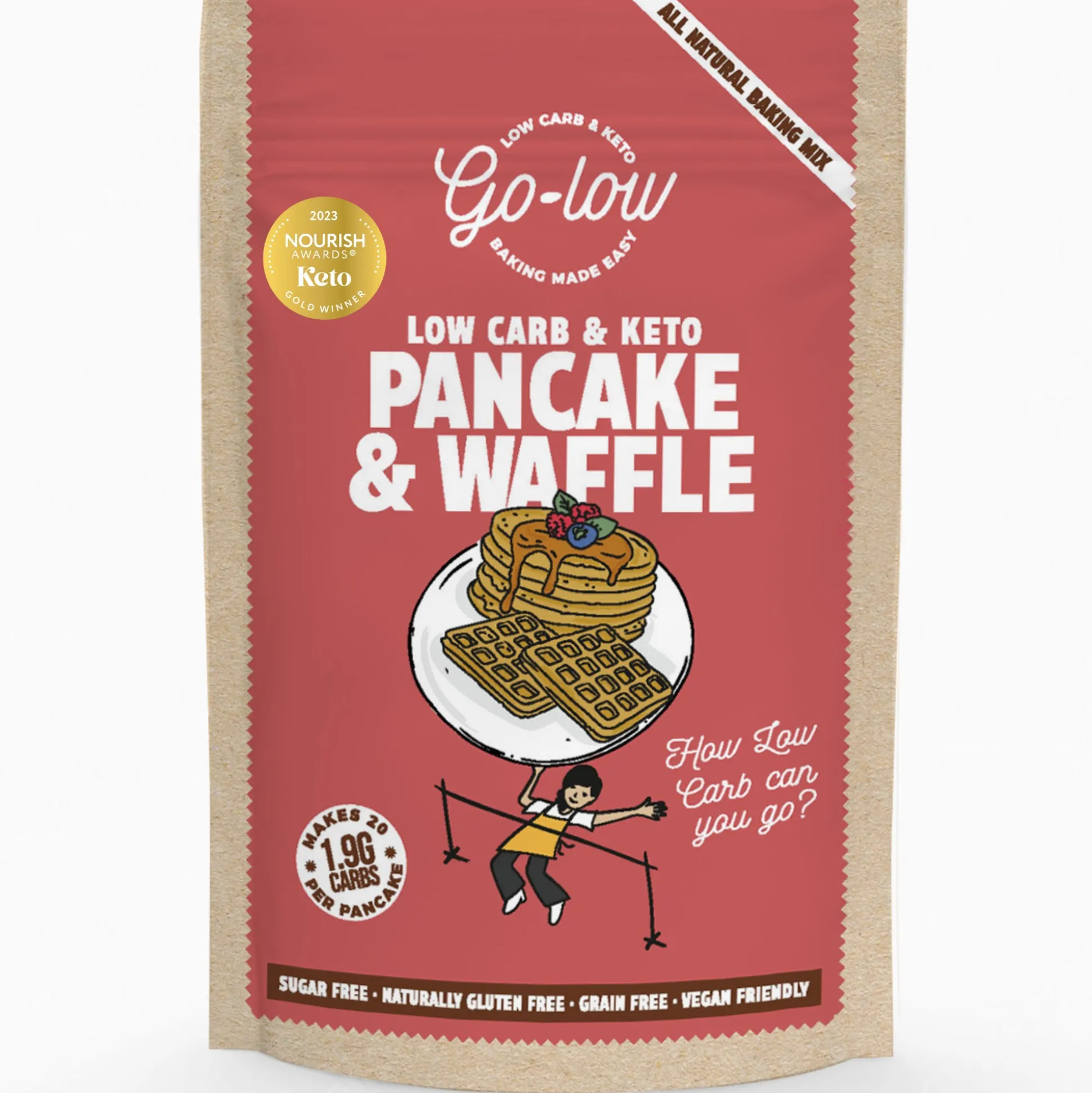Go-low Keto & Low Carb Pancake & Waffle Baking Mix 210g