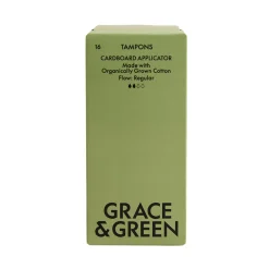 Grace & Green Organic Cotton Applicator Tampons - Regular 16 tampons