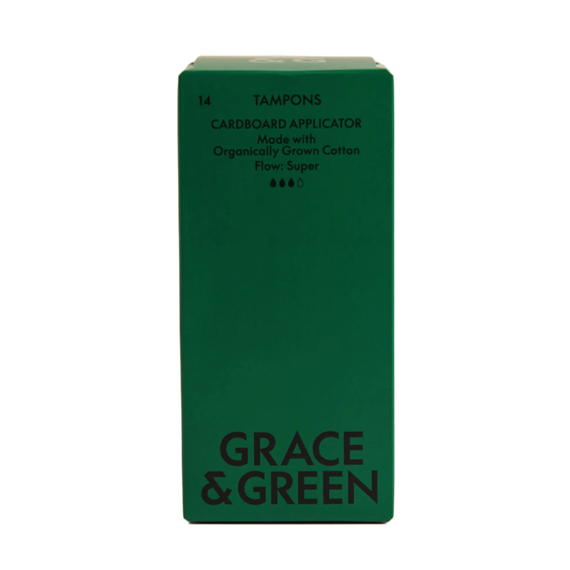 Grace & Green Organic Cotton Applicator Tampons - Super 14 tampons