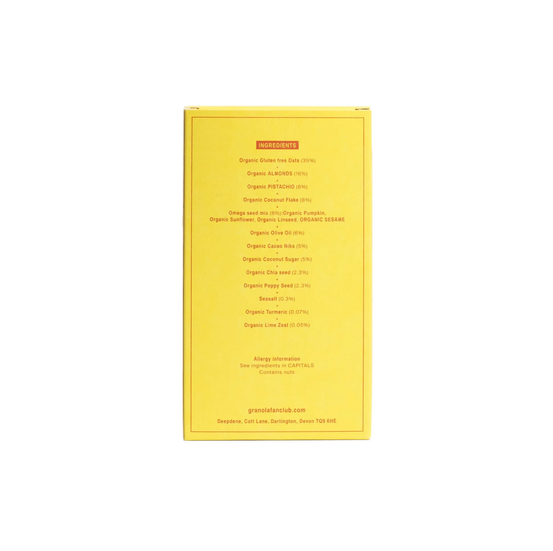 Granola Fan Club Coconut + Turmeric + Lime 330g