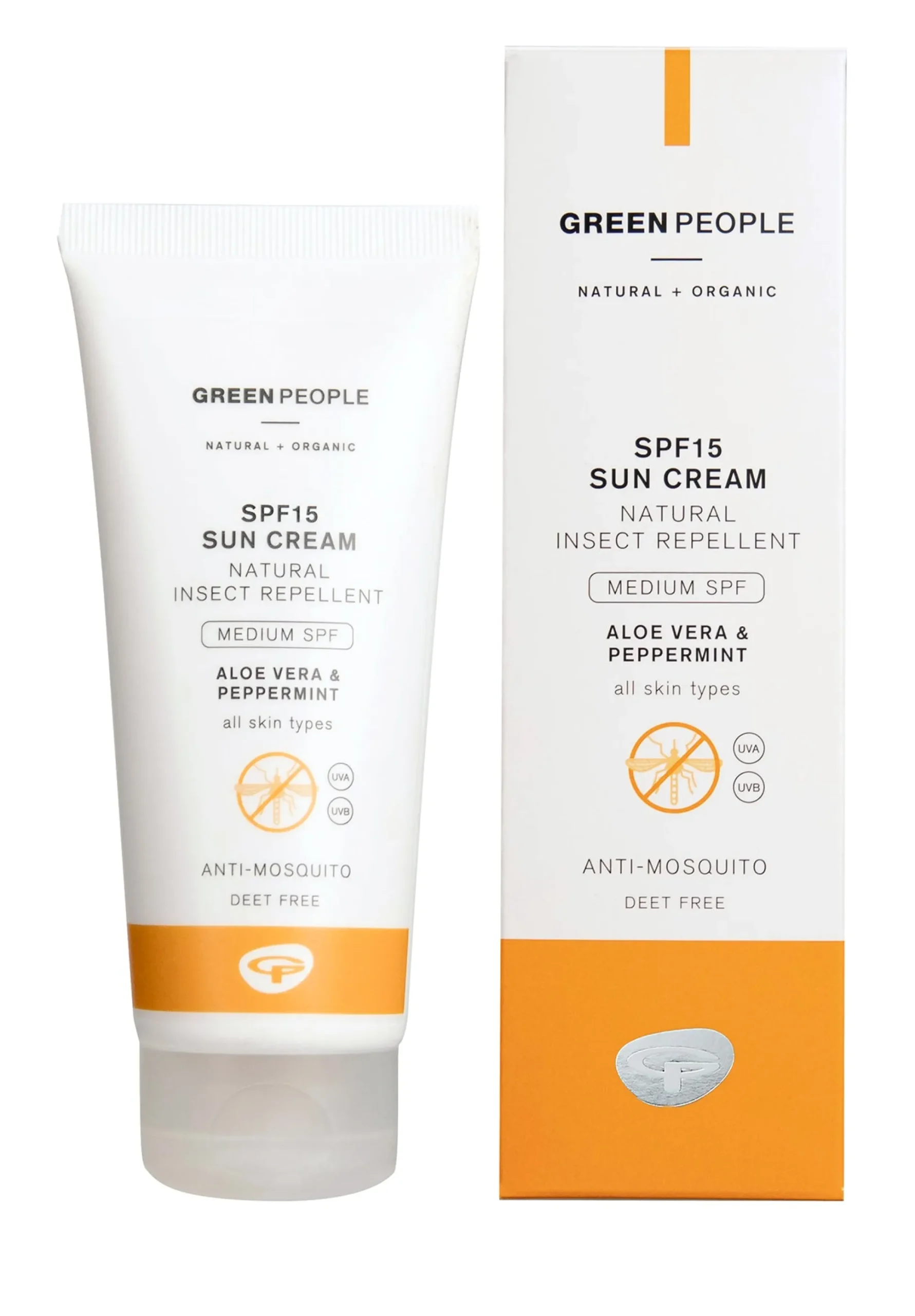 Green People SPF15 Sun Cream With Natural Insect Repellent 100ml