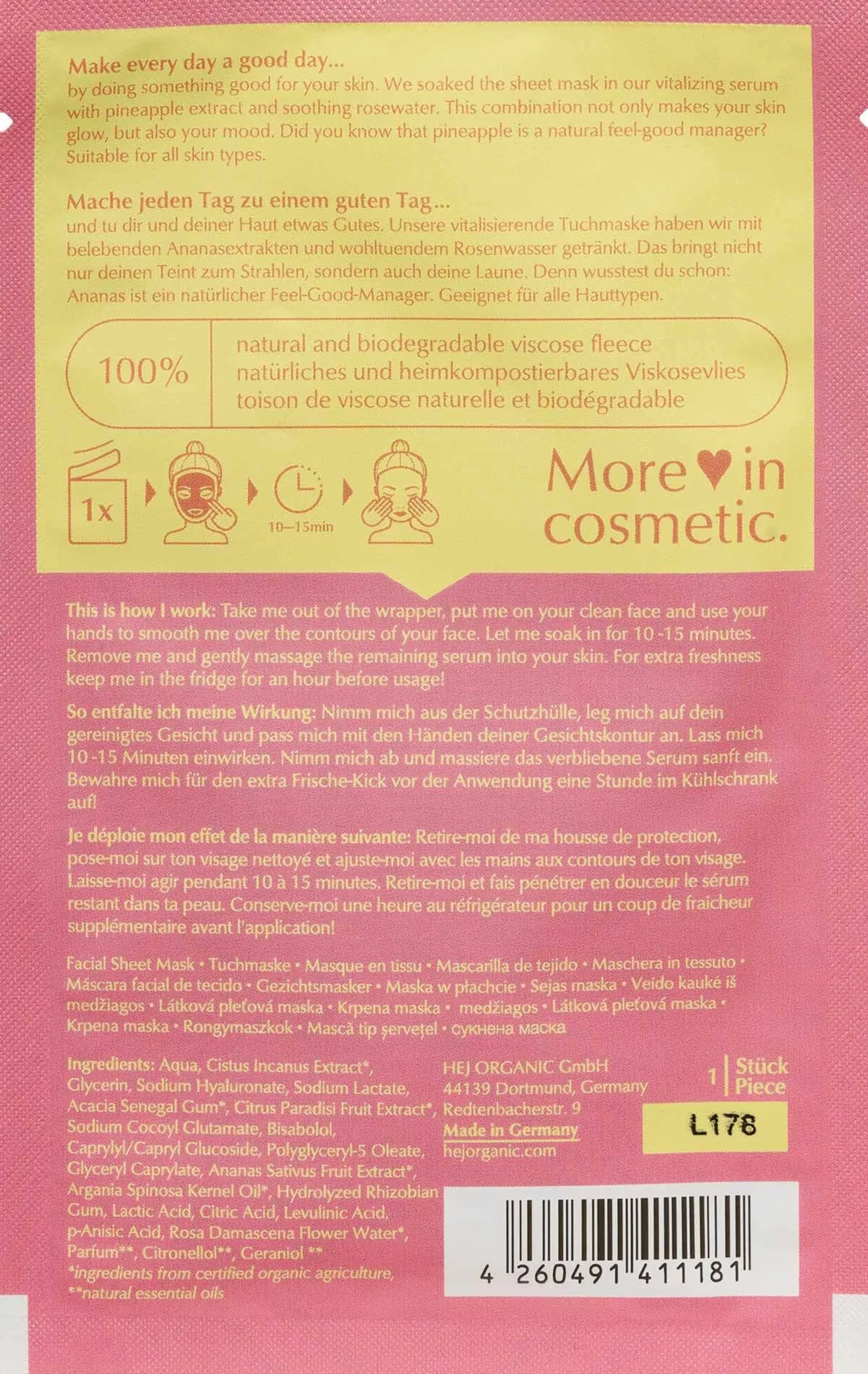 HEJ ORGANIC The Perfect Teint - Second Skin Mask 18g