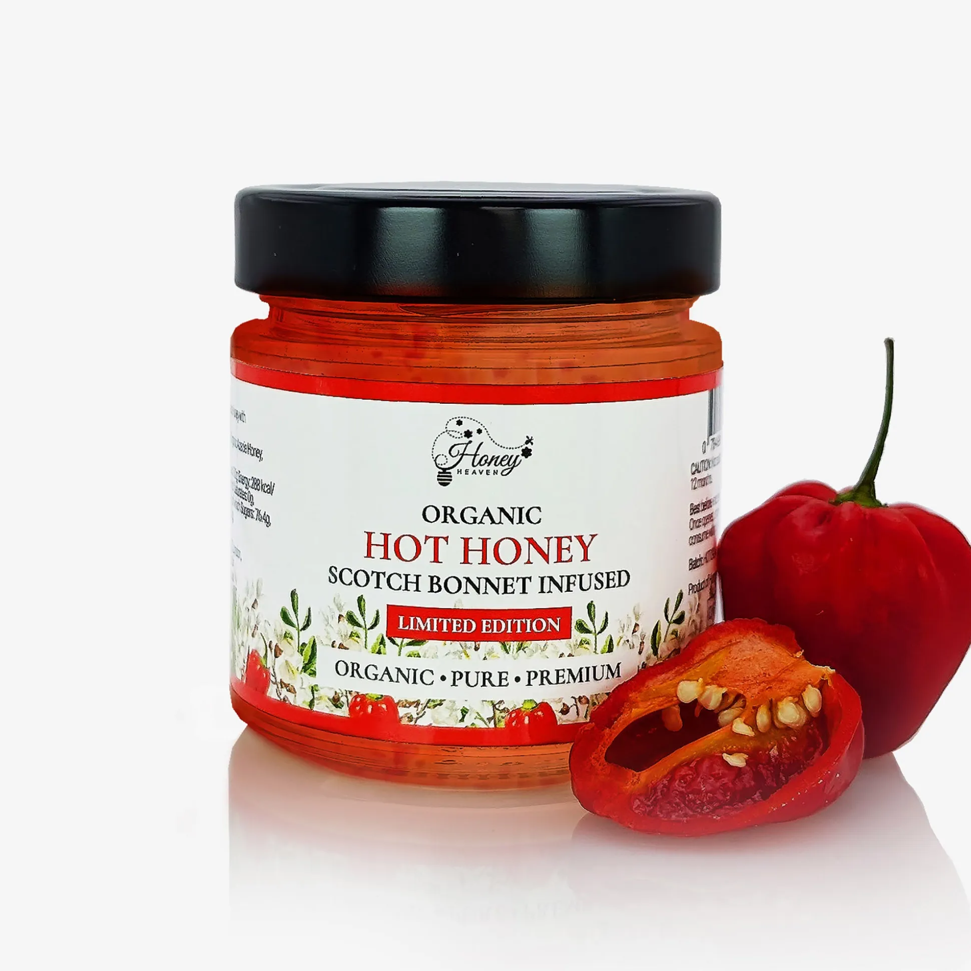 Honey Heaven Organic Hot Honey Infused with Scotch Bonnet 300g