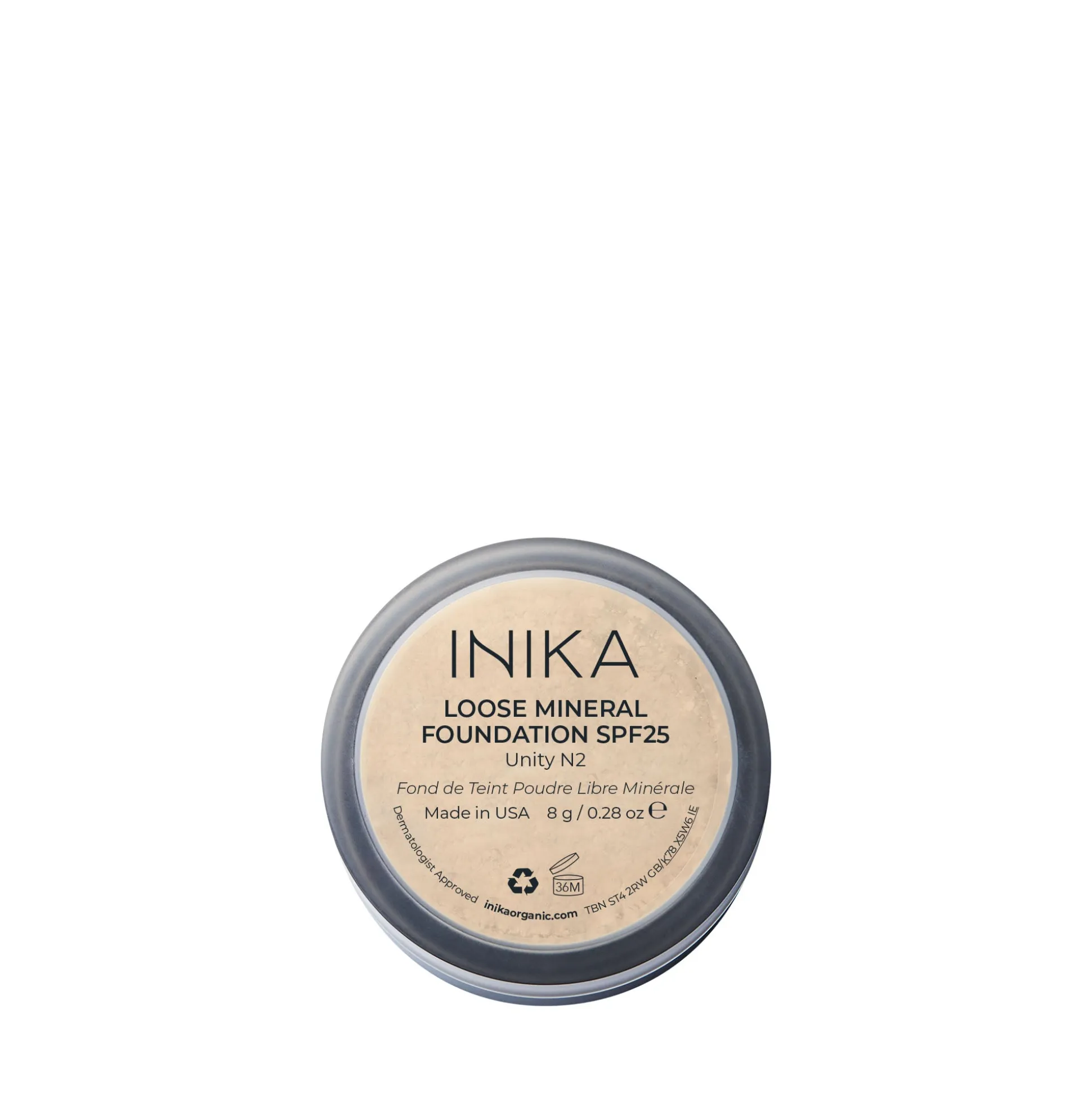 INIKA Loose Mineral Foundation SPF 25 - Unity 8g