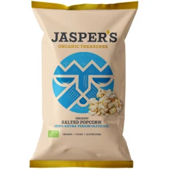 Jasper's Organic Sea Salt Popcorn 100% Extra Virgin Olive Oil 50g 50g
