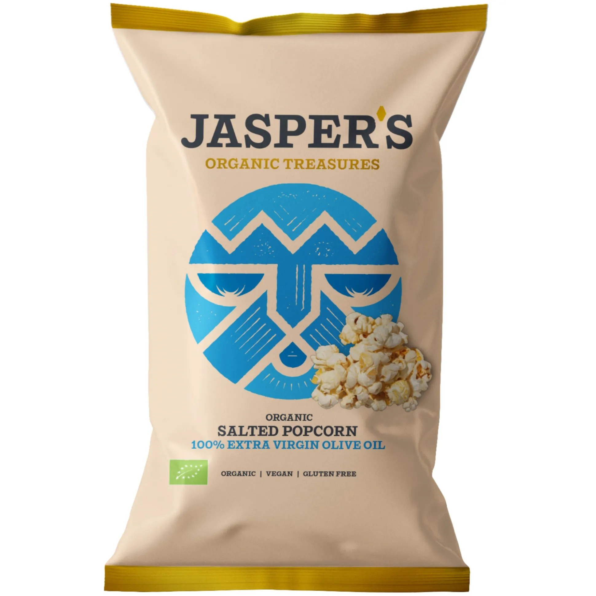 Jasper's Organic Sea Salt Popcorn 100% Extra Virgin Olive Oil 50g 50g