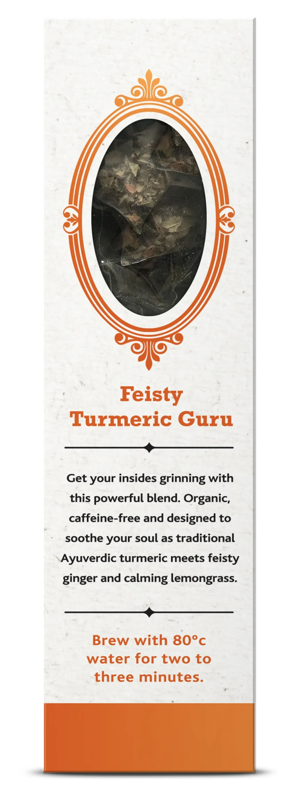 Joe's Tea Co. Feisty Turmeric Guru 15x Biodegradeable Pyramid 15 bags