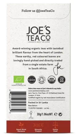 Joe's Tea Co. Rest-Repeat Rooibos 15x Biodegradeable Pyramid Bags 15 bags