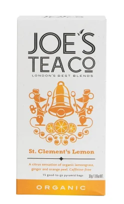 Joe's Tea Co. St.Clements Lemon 15x Biodegradeable Pyramid Bags 15 bags