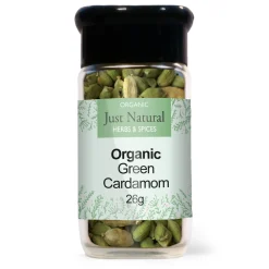 Just Natural Cardamom Whole (jar) 40g