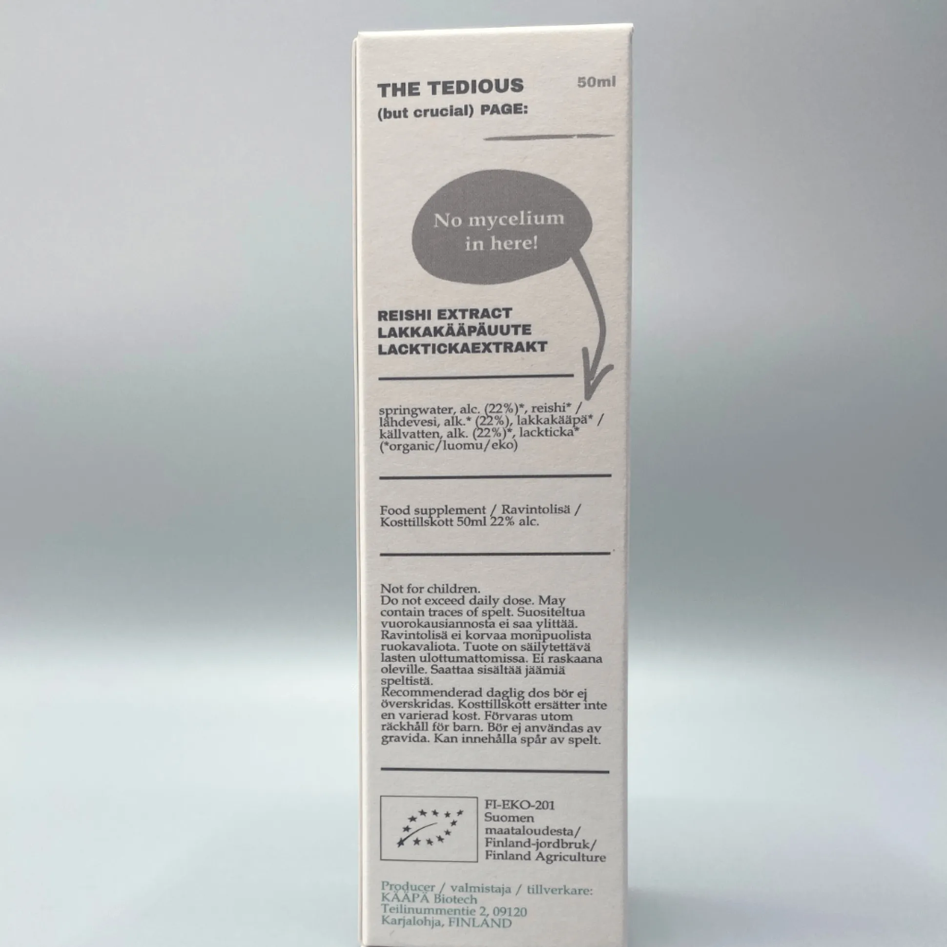 Kaapa Reishi Mushroom Organic Extract Tincture 50ml